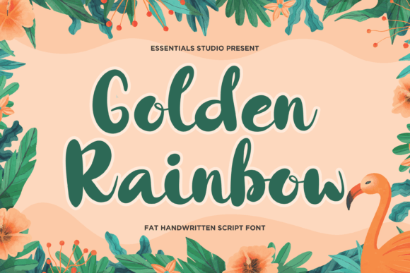 Golden Rainbow Font: A Bold Script for Creative Projects