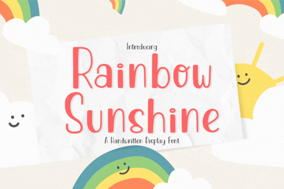Rainbow Sunshine Font – Handwritten Display Typeface