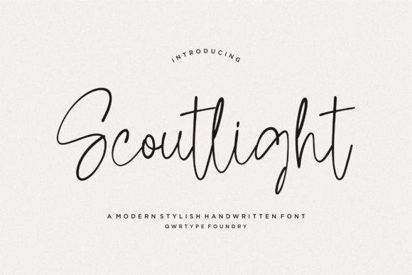 Scoutlight – A Handwritten Font That Feels Effortlessly Elegant